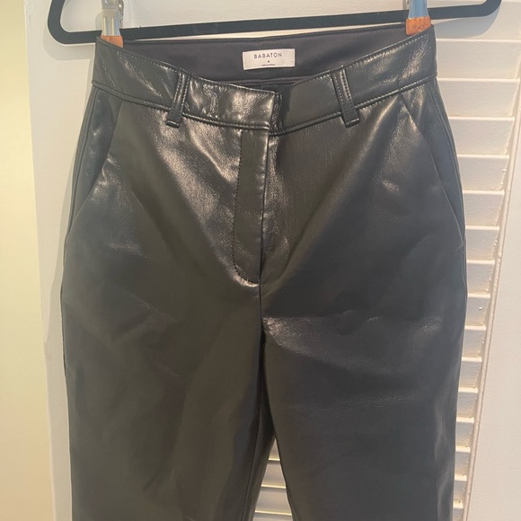 Aritzia Vegan Leather Pants - Size 4 - Picture 3 of 5